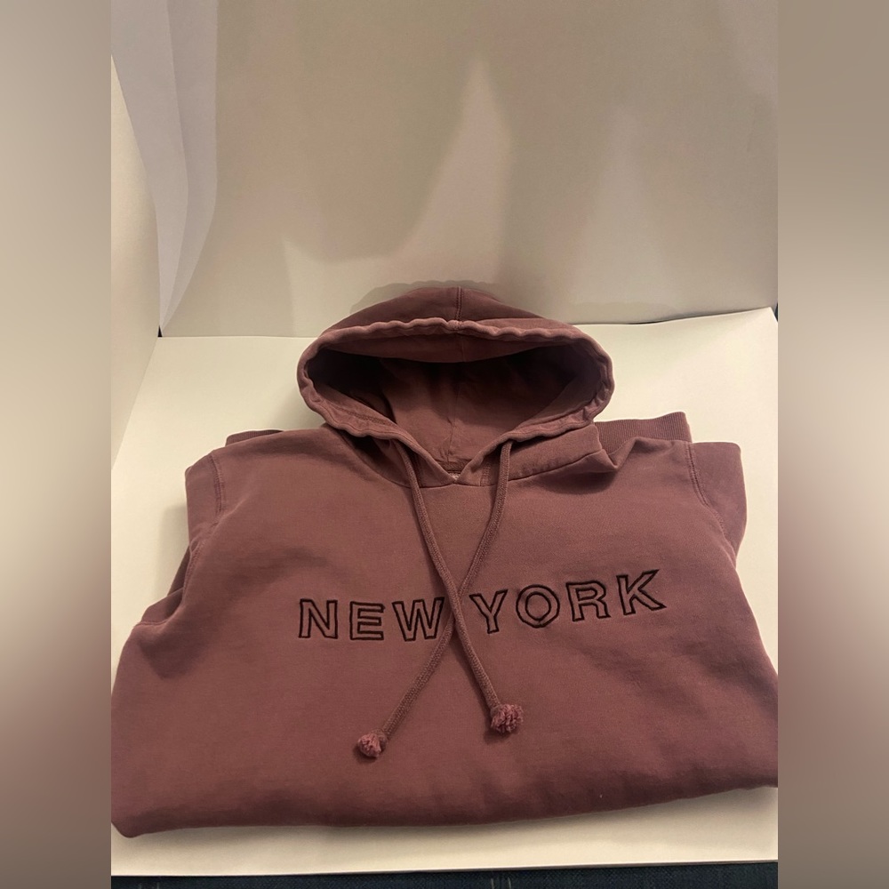 Cotton On: Mauve “New York” Embroidered Hoodie